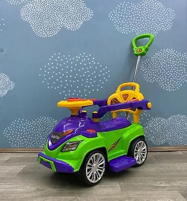 partalar: Uşaq üçün itələmə funksiyalı minik maşını - Rəngarəng dizayn — 1