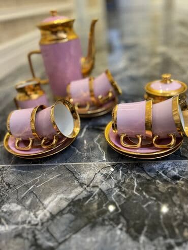 Qəhvə dəsti, rəng - Çəhrayı lalafo.az -da Qəhvə dəsti, rəng - Çəhrayı