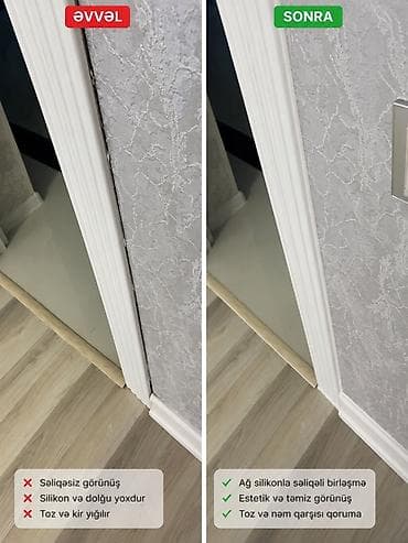 ağ qapilar: Peşəkar silikon xidmətləri – təmiz və səliqəli bitirmə işləri — 4