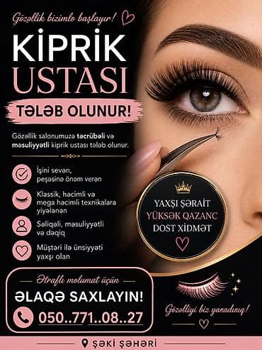 tarsovka ustası: Kiprik ustası tələb olunur! Gözəllik salonu üçün təcrübəli və — 1