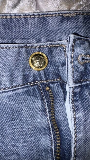 qadin tumanlari sekilleri: Cins şalvar, Versace, S — 2