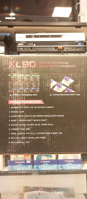 sata ssd disk: Jedel-Gaming KL90 mexaniki klaviatura - Tam ölçülü 104 düymə, ayrıca — 4