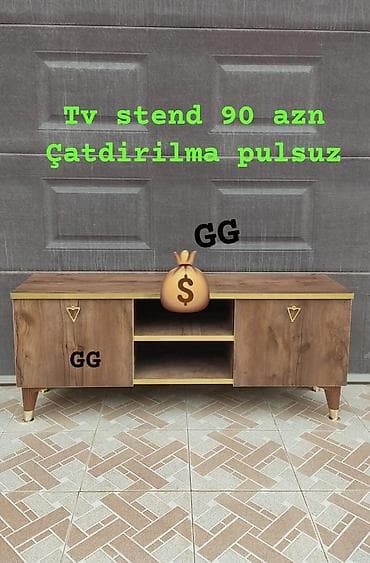 kitab skafı: Yeni, Düz TV altlığı, Polkalı, Laminat — 3