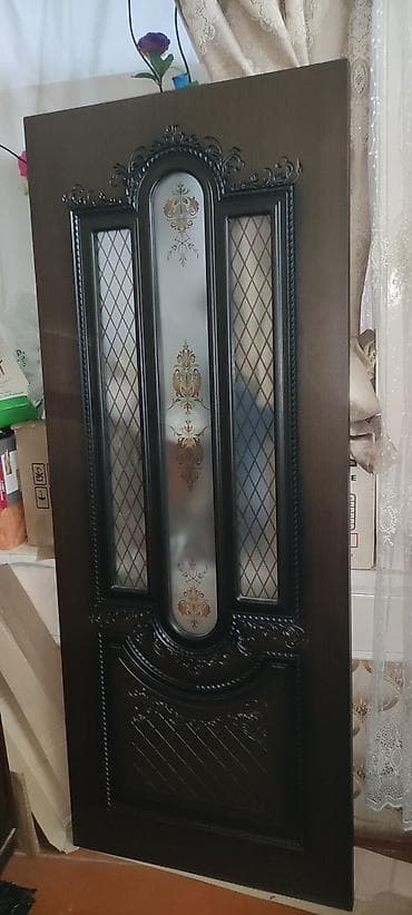 taxta tavan: Klassik dizaynlı taxta iç qapı - Material: keyfiyyətli taxta əsas — 1