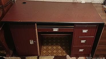 Офисная мебель на заказ: Прямой стол, С полками, С выдвижными ящиками, Турция, Ламинат простой — 3