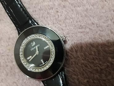 Zərgərlik əşyaları: İşlənmiş, Qol saatı, Swarovski, rəng - Qara — 4