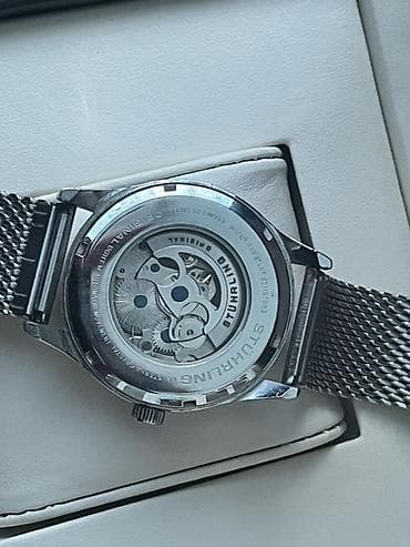 apple watch 10: Skelet dizaynlı mexaniki qol saatı - Korpus: polad, parlaq metal rəng — 6