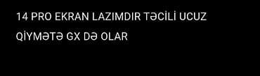 a03 core ekran: Başlıq: iPhone 14 Pro üçün ekran – təcili, münasib qiymət Mətn — 1