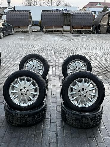 215 r13 teker: Mercedes-Benz orijinal yüngül lehimli disk + şin komplektı Teze — 1