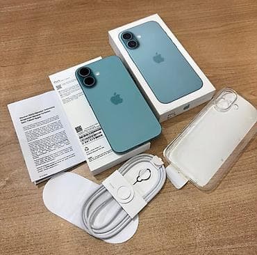 i̇pona: IPhone 16, 128 GB, Zəmanət, Simsiz şarj, Face ID — 1