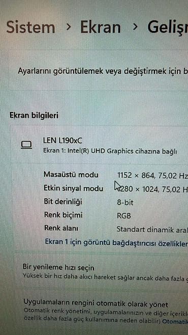 manitor kompyuter: Lenovo ThinkVision LCD monitor Yeni Kimidir Az İşlenib,Ofis Ve oyun — 6