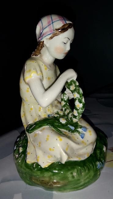 Очень редкая скульптура ЛФЗ "Девочка с венком".Мечта коллекционера! В — 4