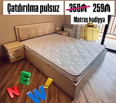 tecili generator satiram: Yeni, İkinəfərlik çarpayı, Matras ilə — 2
