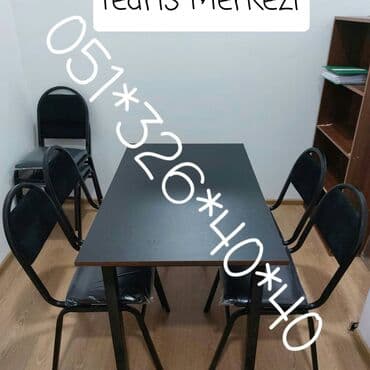 mekteb stullari: Mətbəx üçün, Yeni, Açılmayan, Dördbucaq masa, 1 stul — 23