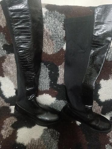 Qadın uzun çəkmələr – müxtəlif modellər - Rəng: qara və bej/naxışlı