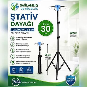 Tənzimlənə bilən stativ dayağı – qatlanan dizayn çatdirilma var ünvana