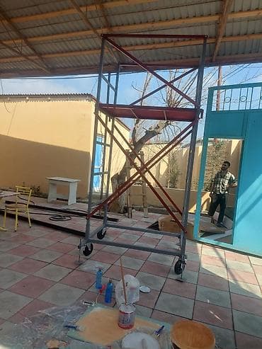 pəncərə silən aparat: Təkərli lesa (mobil iş qülləsi) icarəsi - İstifadə sahələri: fasad və — 3