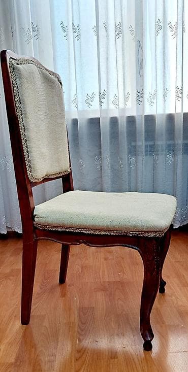 bar stolu: Qonaq otağı üçün, İşlənmiş, Açılan, Dördbucaq masa, 6 stul — 6