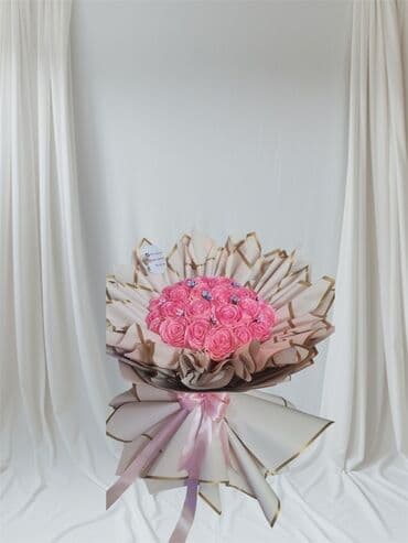 nərgiz gülü satışı: Gül buketləri – ECLAT_ROSE dizaynı - Tərkib: sıx şəkildə yığılmış — 3