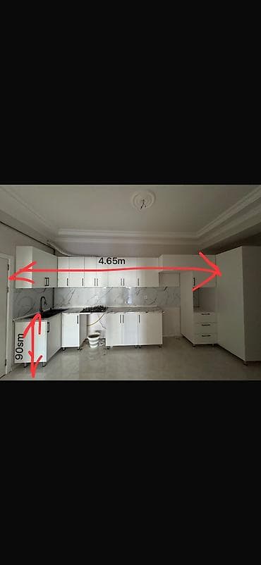 işlenmiş metbext mebelleri: Əla vəziyyətdə mətbəx mebeli satılır. Ölçü 4.65 m, dərinlik 30 sm — 7