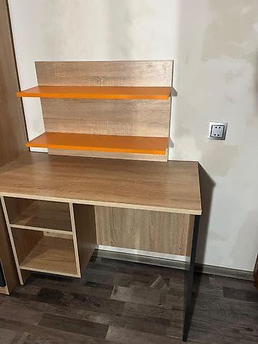 Дом и сад: Masa və rəf dəsti - Material: ağac naxışlı laminat (LMDP), möhkəm — 1