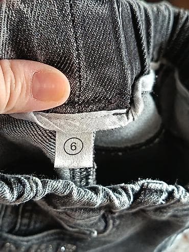 nike şalvar: Uşaq cins şalvarı - Rəng: tünd boz/“washed” effektli - Ölçü: 6 — 3