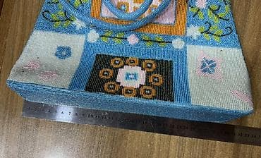 Çantalar: Bəzəkli qadın çantası – əl işi muncuq naxışlı - Dizayn: Patchwork — 4