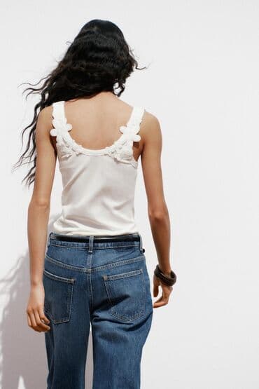 zara yeni: Zara krujeva toxunma detallı atlet 
Bir iki defe geyilib 
S razmer — 3