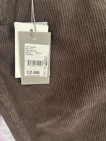 Digər kişi geyimləri: Kişi şalvarı – manjetli manqal parçadan (corduroy) - Brend: Ramsey - — 2