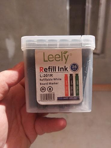 lovhe olculeri: Leely Refill Ink L-201R – ağ lövhə markerləri üçün doldurulan mürəkkəb — 1