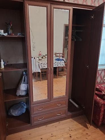 qoz: Dörd qapılı geyim şkafı - Material: taxta rəngində laminat (qoz — 5