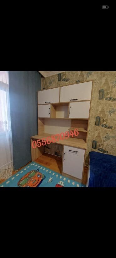 dizayn mebel: Oğlan və qız üçün, Yeni, Siyirməli, Yazı masası, Stulsuz — 9