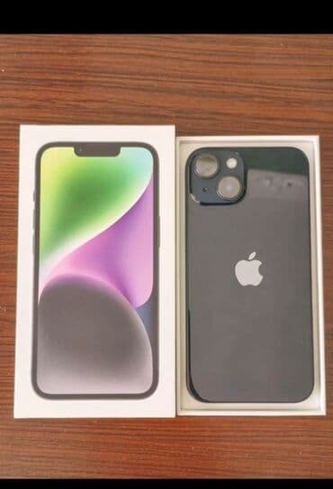 iphne: IPhone 14, 128 GB, Midnight, Simsiz şarj, Face ID — 1