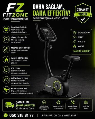 velosiped sürət ölçən: Fitzone ev üçün fitness avadanlığı – stasionar velosiped — 1