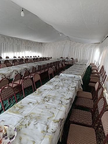 Mərasim çadırı və stol-stul komplekti satılır 100 komplekt. - Geniş