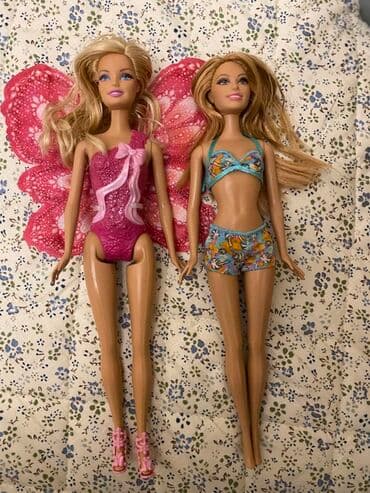 uşaq yelencek: Barbie tipli iki kukla - Kukla 1: Çəhrayı paltarlı pəri mövzulu — 1