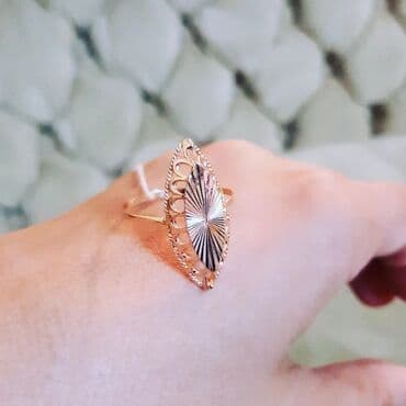 paxlava üzüklər: Toy, Üzük, Sarı qızıl, 585 Əyar, Qaşsız — 3