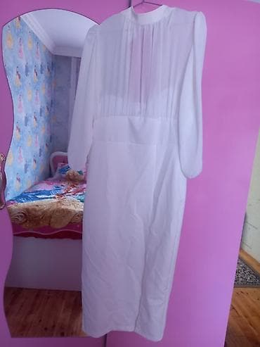 ayaqq: Ağ rəngli zərif qadın donu - Rəng: təmiz ağ - Model: uzun — 2