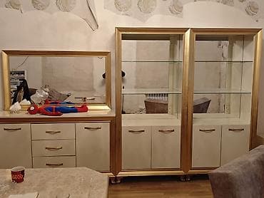 acar desleri: Qızılı çərçivəli qonaq otağı mebel dəsti Dəst tərkibi: - 2 ədəd — 2