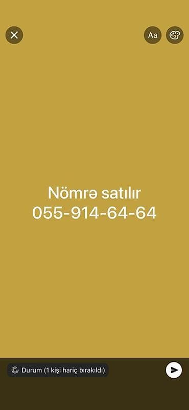 Nömrə: ( 055 ) ( 9146464 )