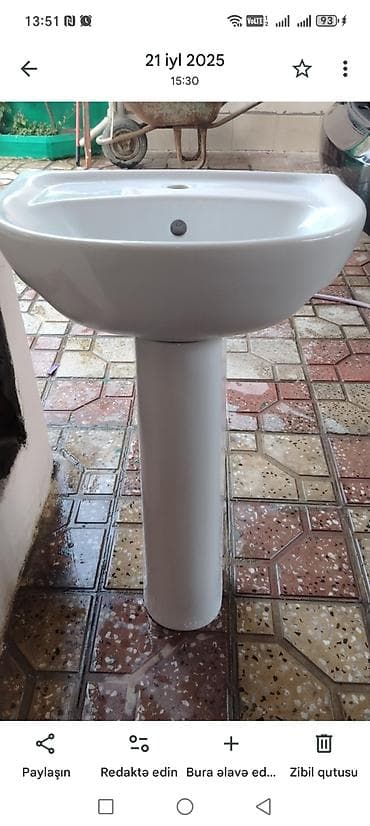 azercell 200 nomreler: Damla 24L qazla işləyən su qızdırıcısı və pedestal lavabosu dəsti - — 2