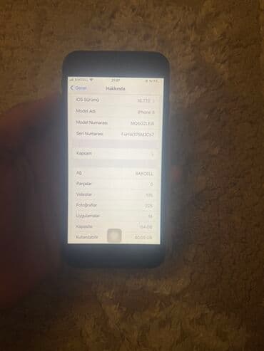 i̇phone 7: IPhone 8, 64 GB, Qara — 8