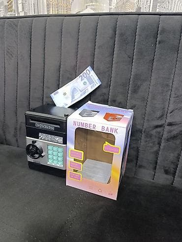 Кассовое оборудование: Uşaq üçün elektron pul yığan seyf – Number Bank - Sikkə və kağız — 2