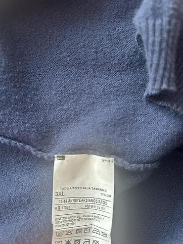 məktəb forma: United Colors of Benetton kardiqan - Rəng: tünd göy (navy) - Model — 3