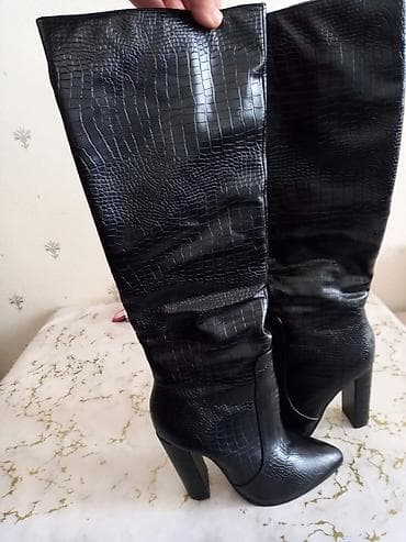 qadın sapaşkiləri: Çəkmə, Ölçü: 38, rəng - Qara, Yeni — 3