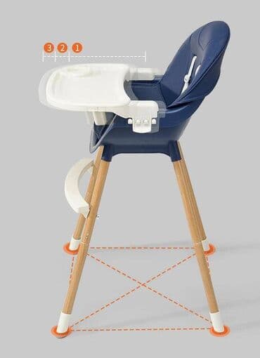 qidalandırmaq üçün uşaq stul yelləncək: Hündür kreslo LAMOSA SMILE mavi Yaş 6 aydan. Xüsusiyyətlər: korpus — 3