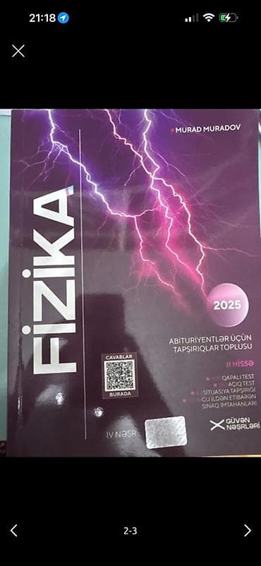 Velosiped aksesuarları: Məhsul: “Fizika – Abituriyentlər üçün” 2025 nəşrləri (Güvən Nəşrləri) — 1