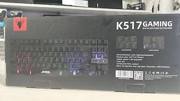 intel arc b580: JEDEL K517 Gaming Backlighting Keyboard - Rəngli (Rainbow) işıqlanma — 3