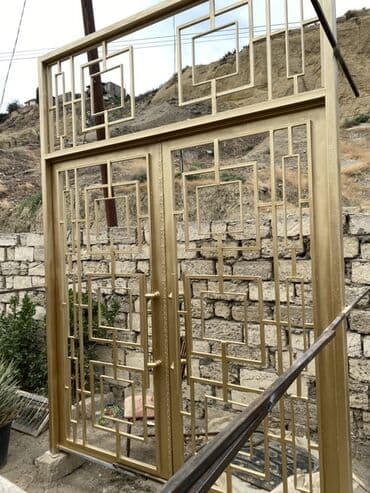 купить железные ворота: Müasir üslubda dizayn edilmiş bu metal darvaza həm estetik görünüş — 3