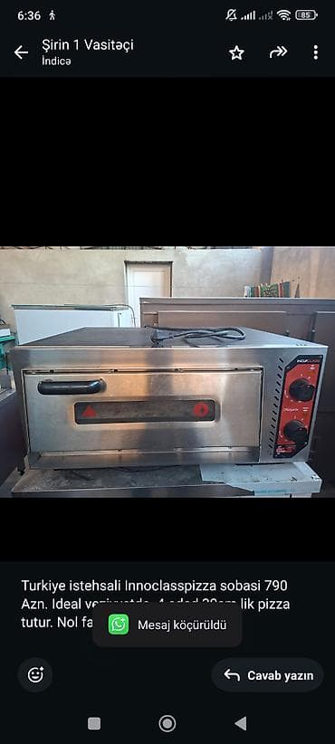 Turkiye istehsali Innoclasspizza sobasi 790 Azn. Ideal veziyyetde. 4 lalafo.az -da Turkiye istehsali Innoclasspizza sobasi 790 Azn. Ideal veziyyetde. 4